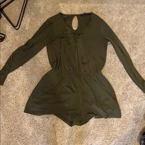 Olive green romper